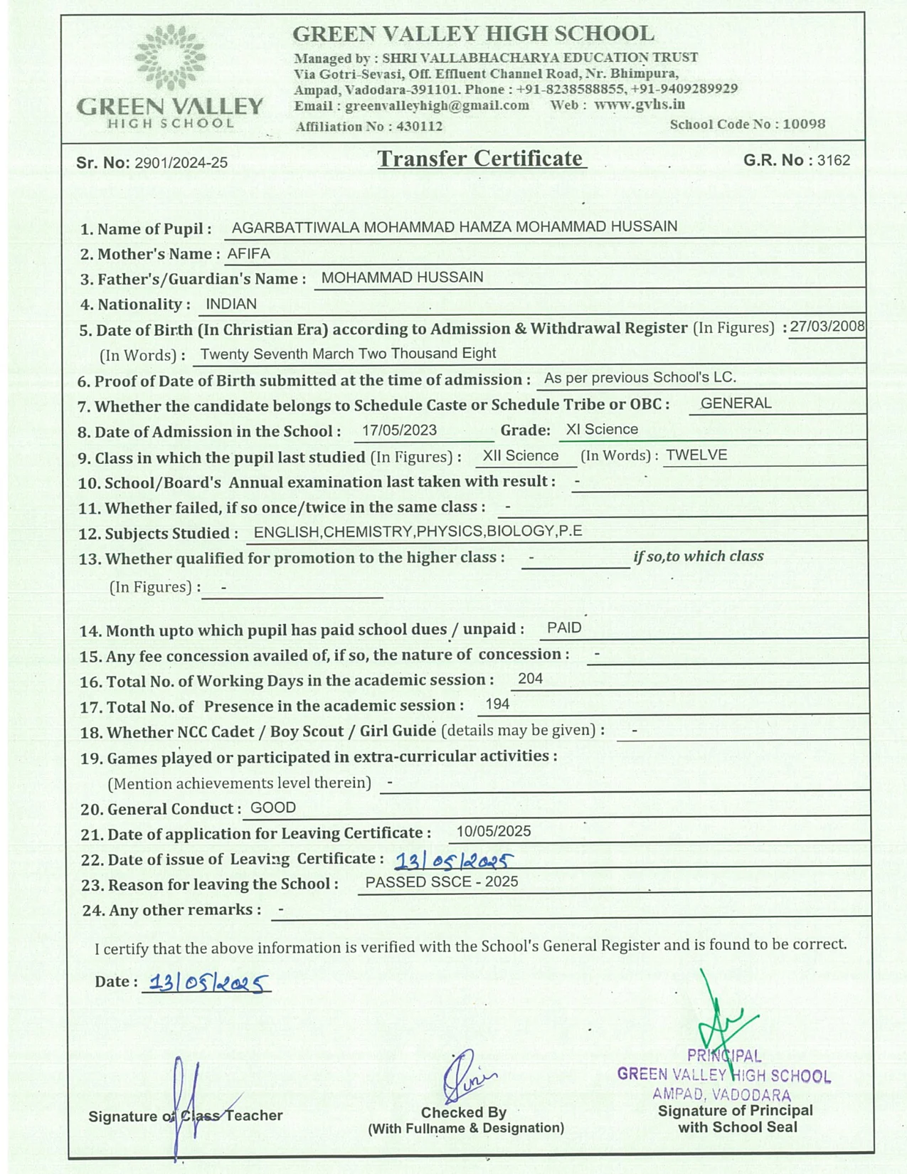 3162 - Agarbattiwala M H M Hussain