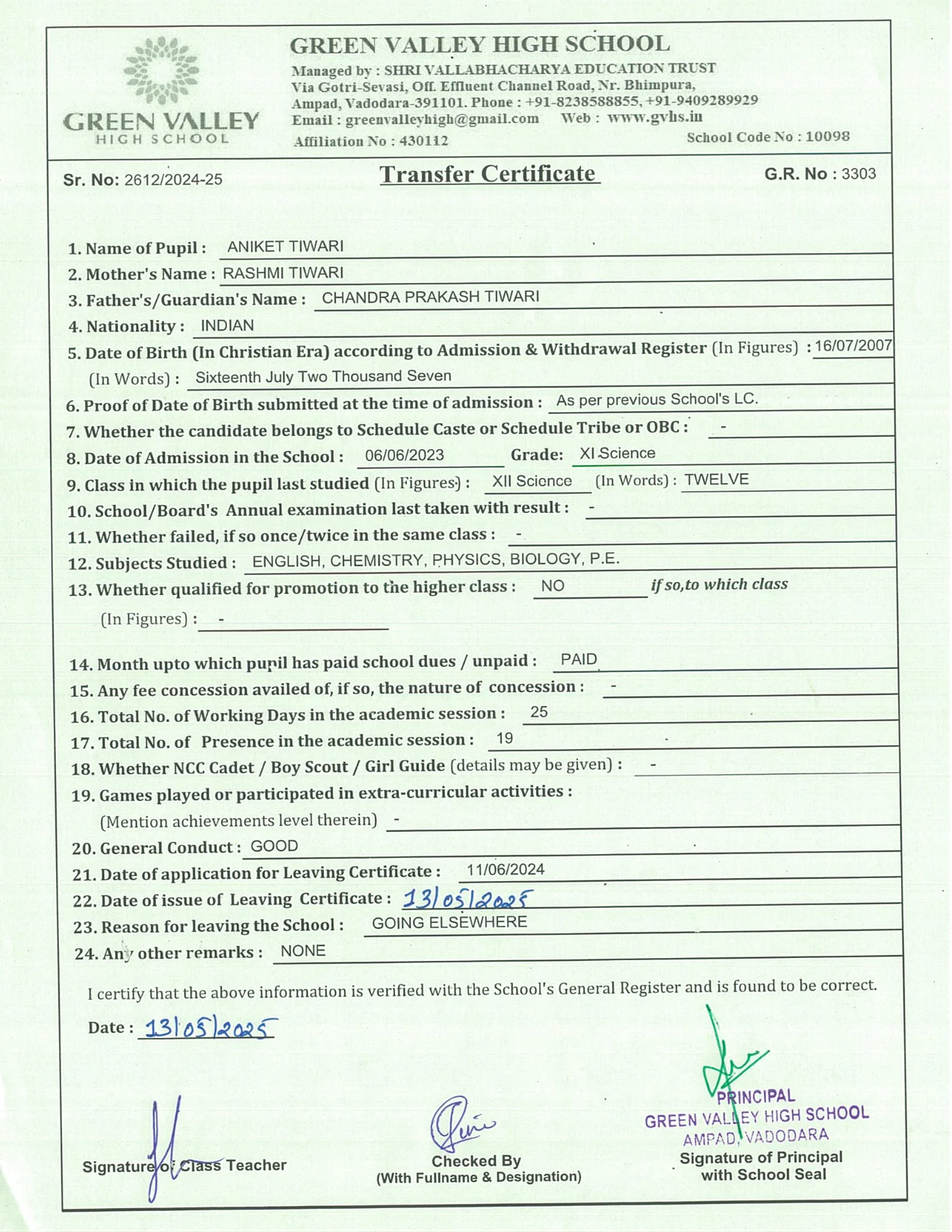 3303 - Aniket Tiwari