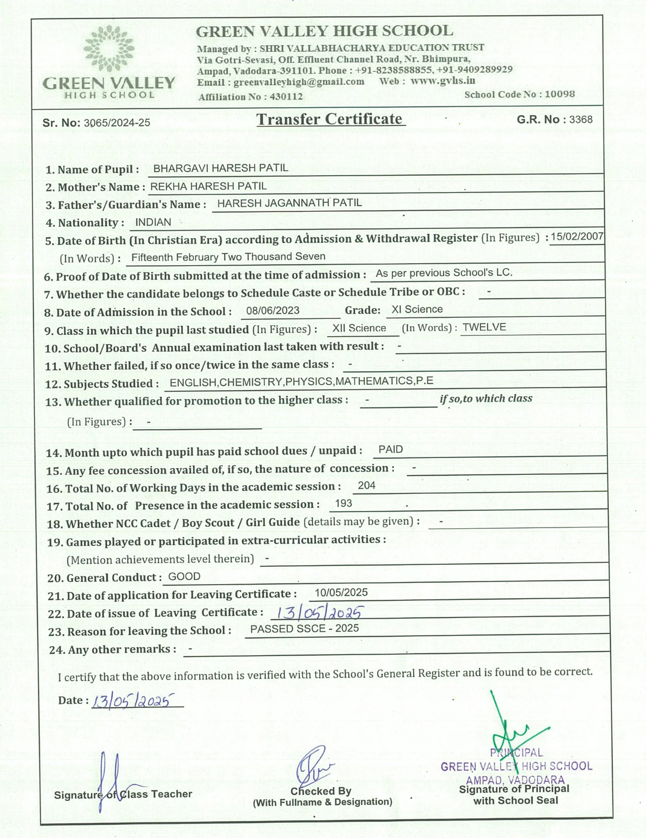 3368 - Bhargavi Patil