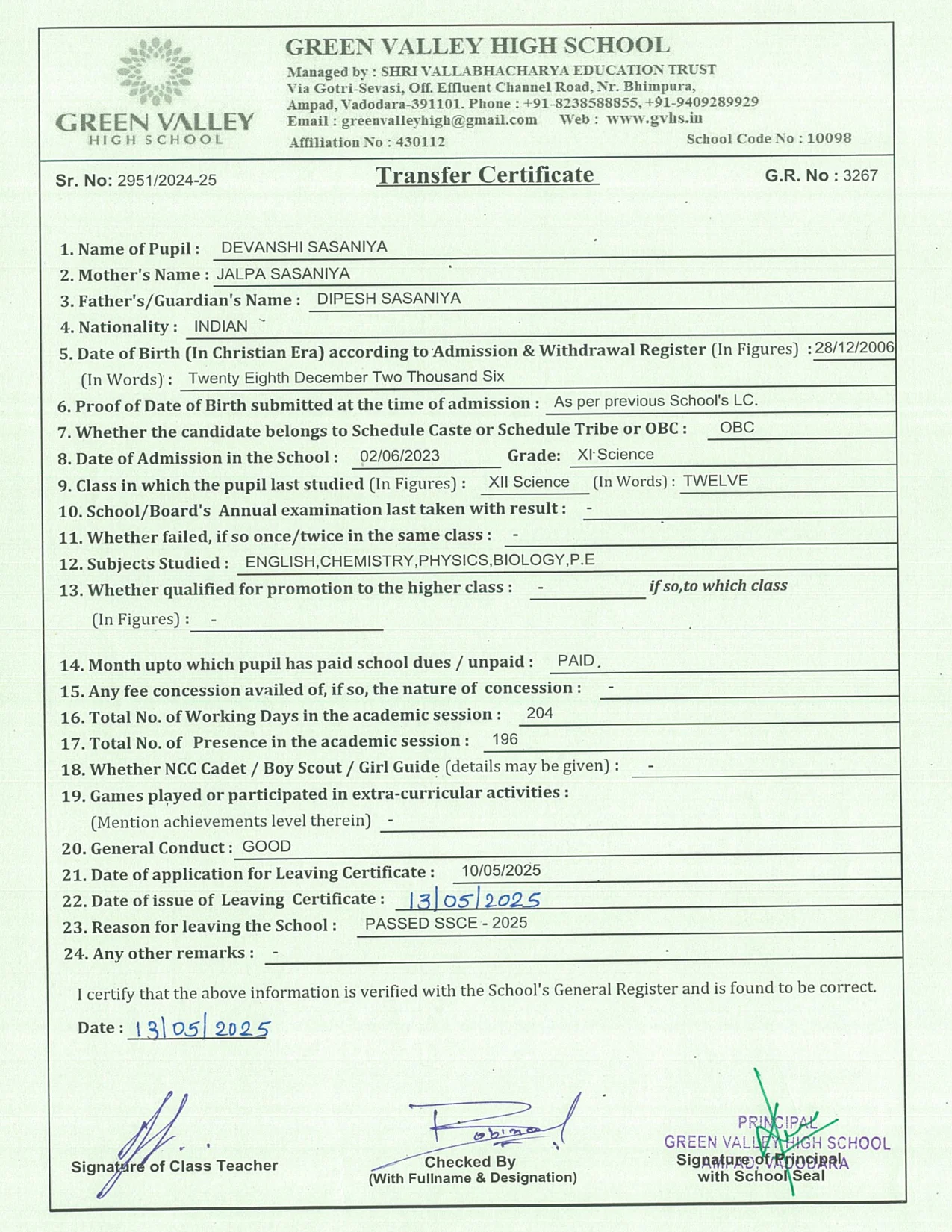 3267 - Devanshi Sasaniya