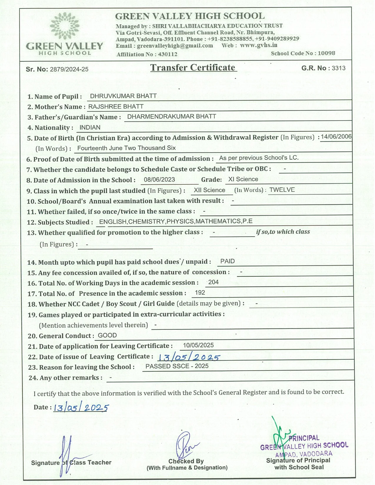 3313 - Dhruvkumar Bhatt