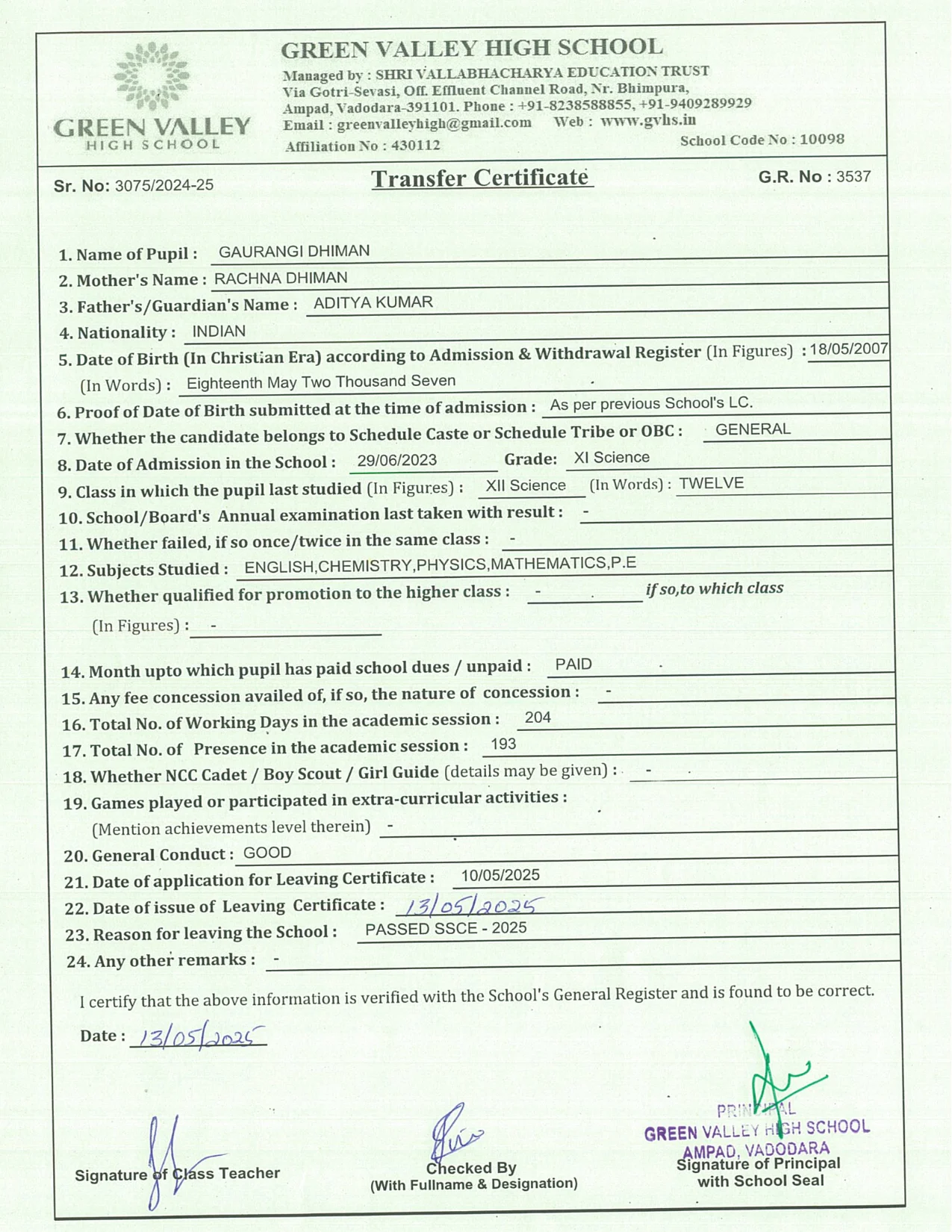 3537 - Gaurangi Dhiman