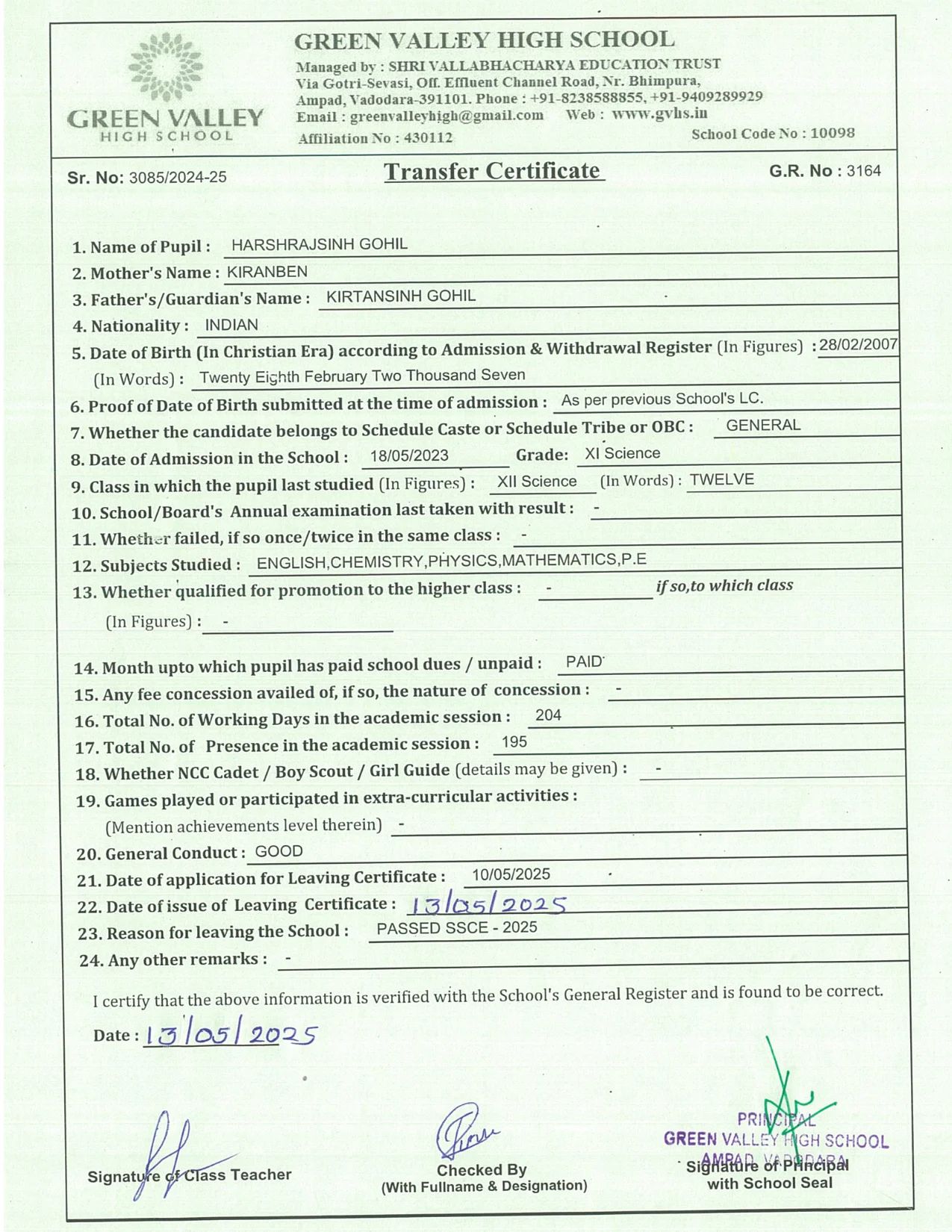 3164 - Harshraj Gohil