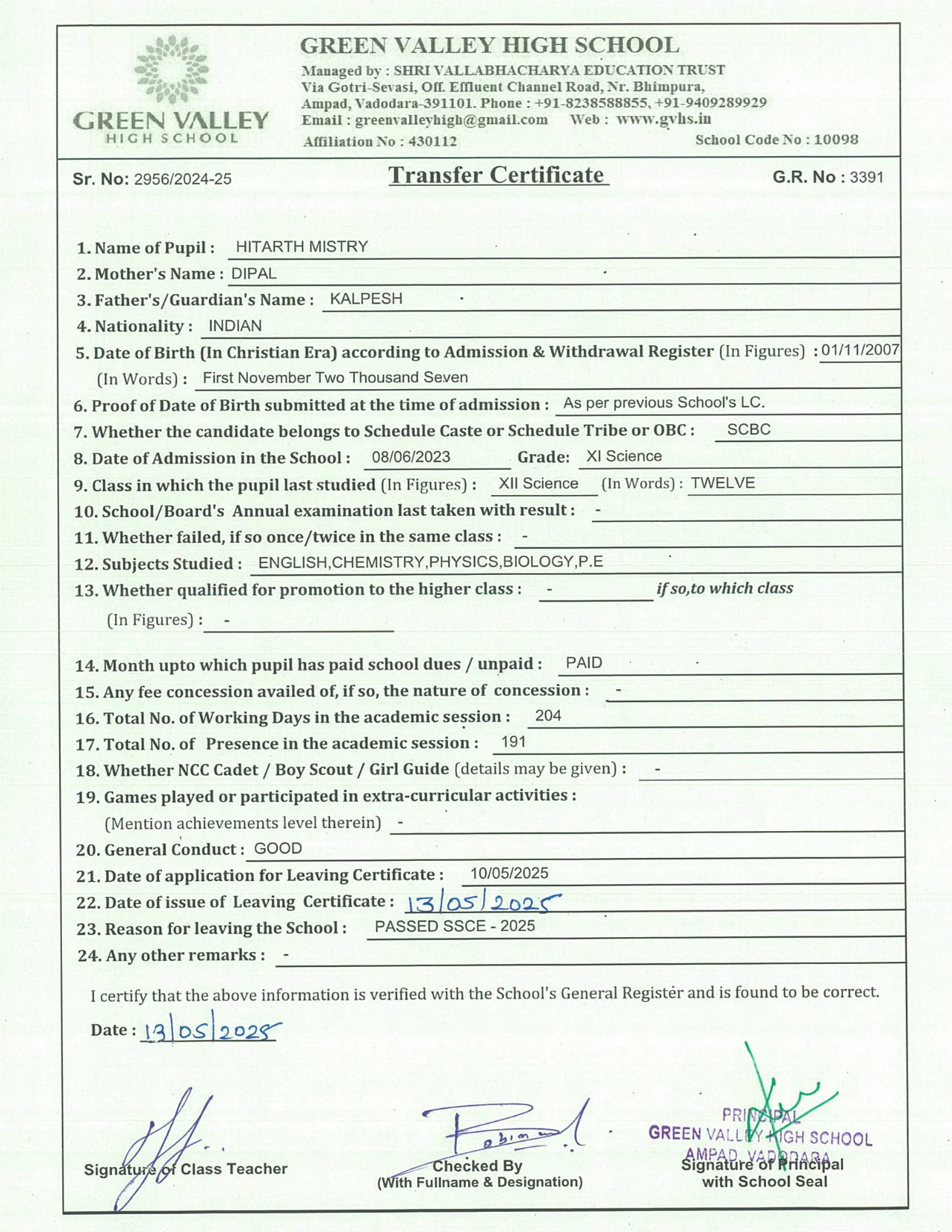 3391 -  Hitarth Mistry