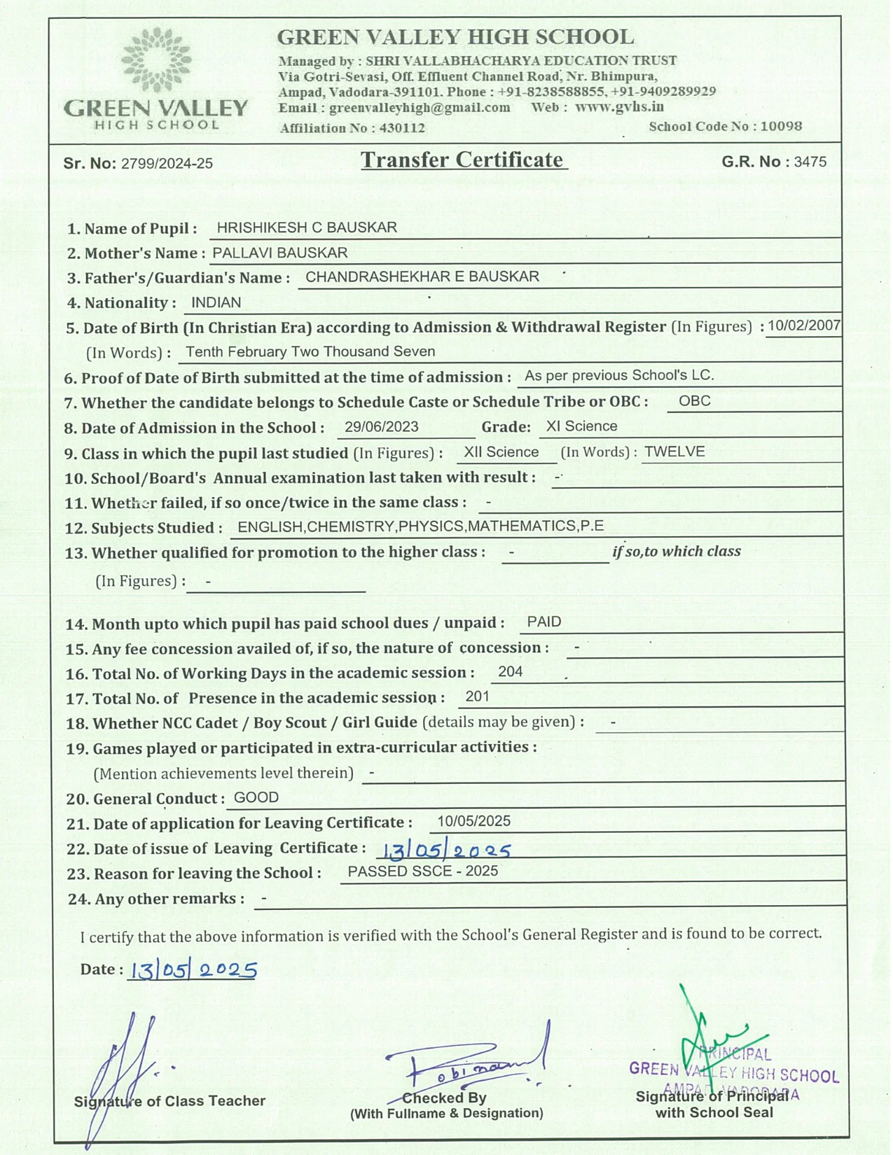 3475 - Hrishikesh C Bauskar