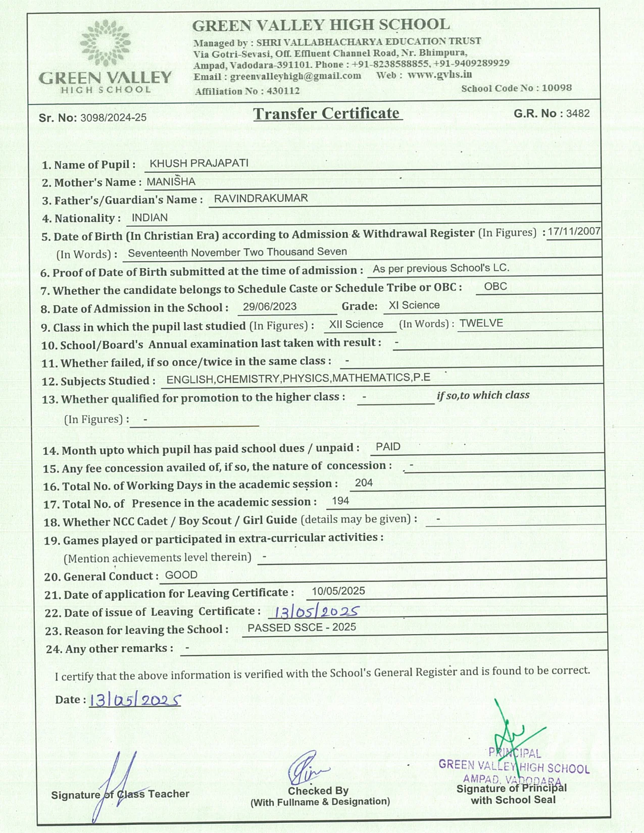 3482 -  Khush Prajapati