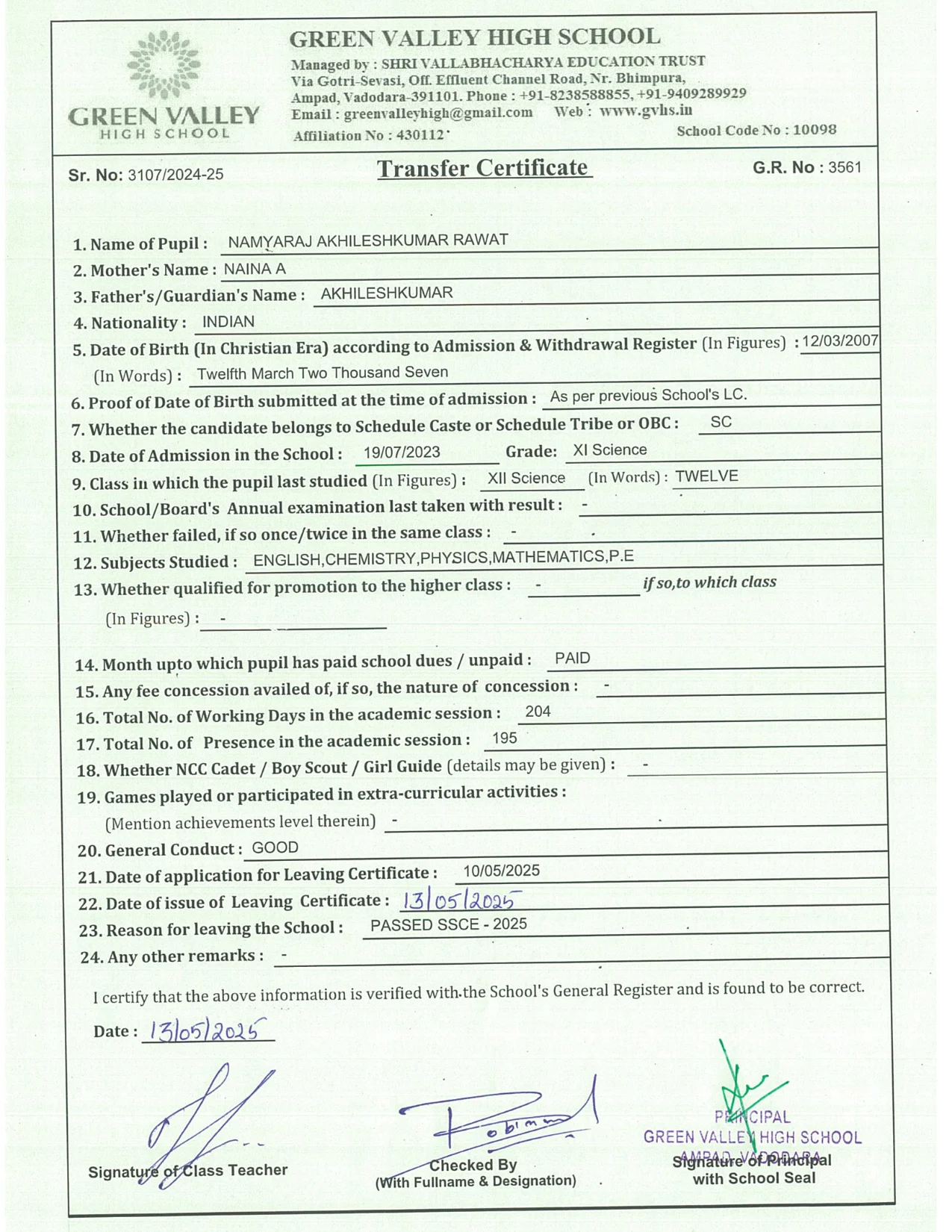 3561 - Namyaraj Rawat