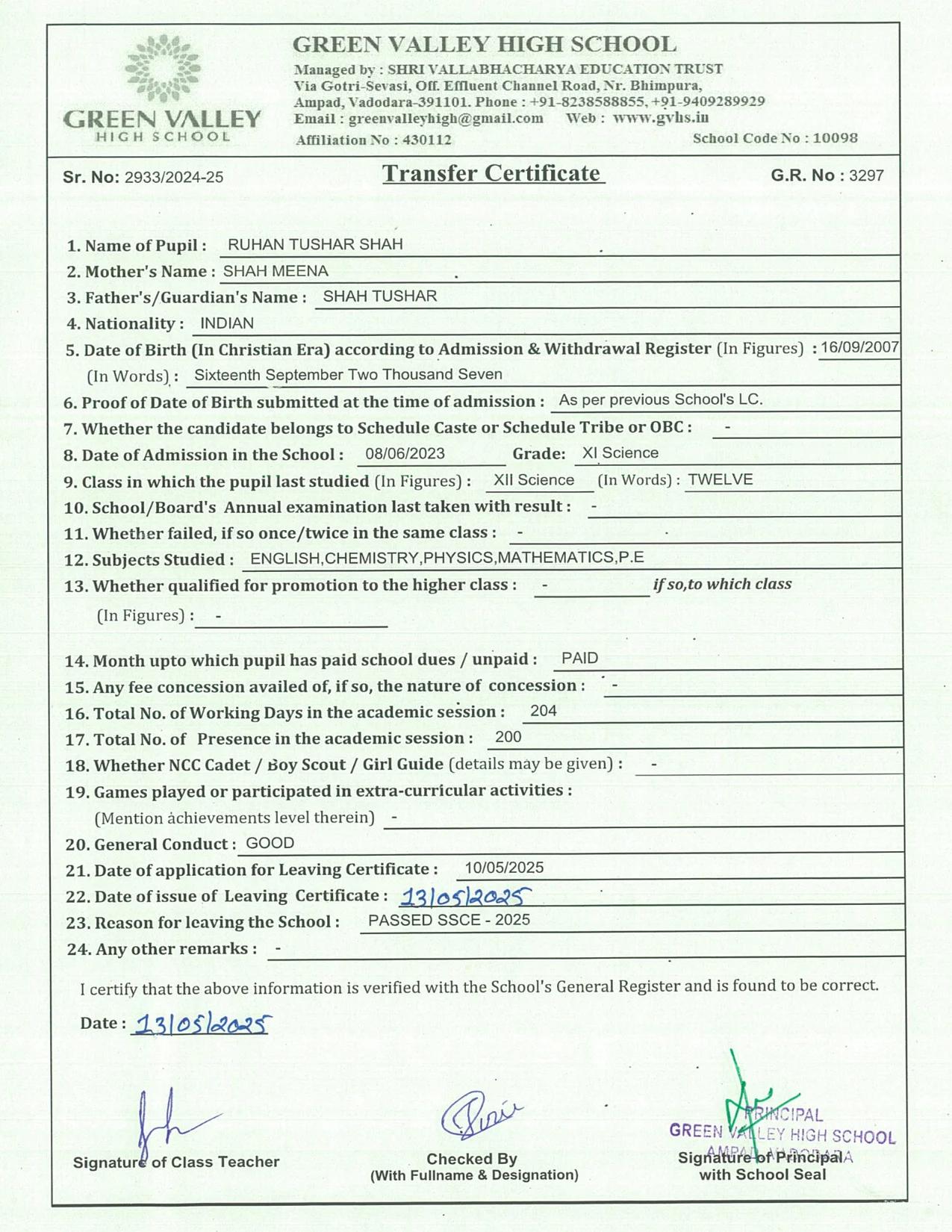 3297 - Ruhan Tushar Shah