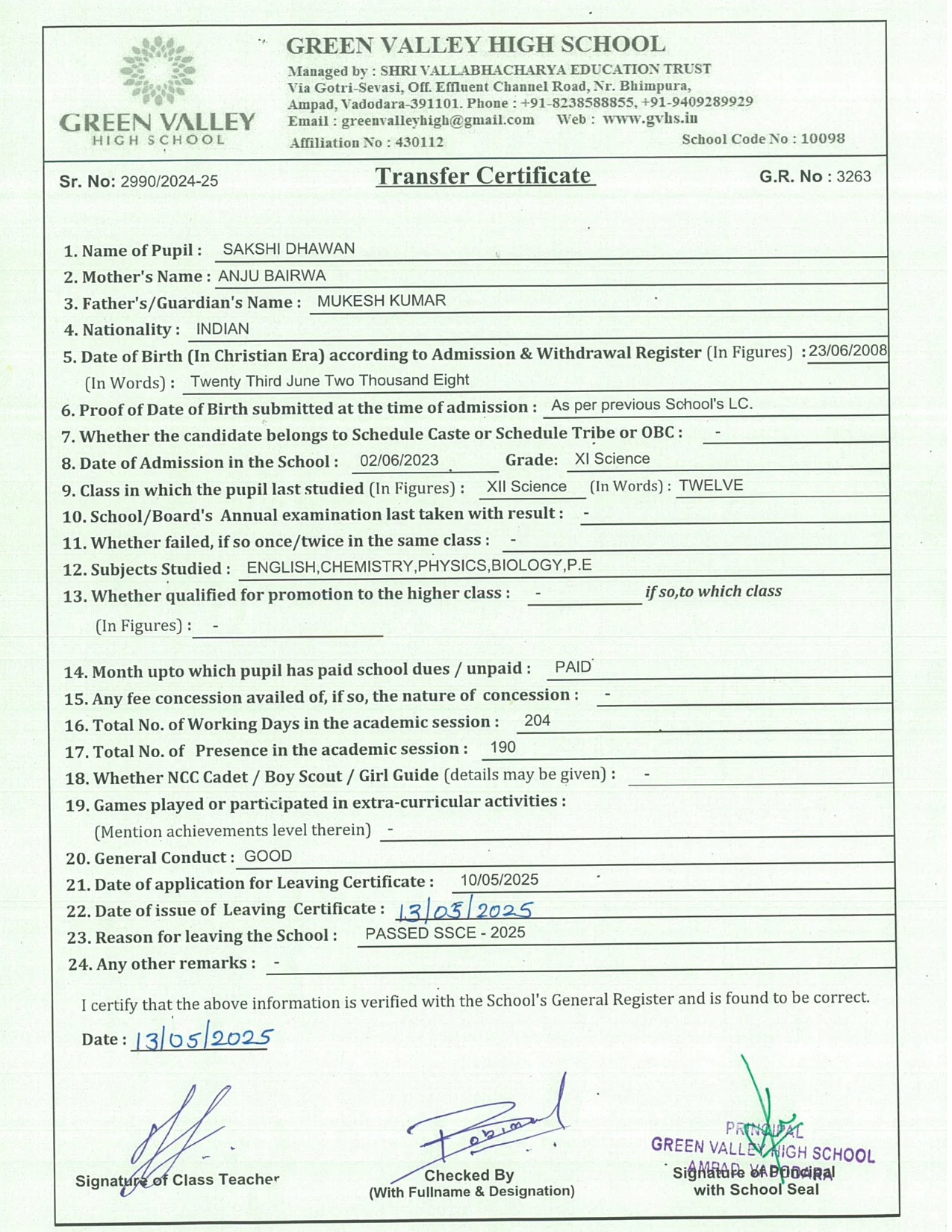 3263 - Sakshi Dhawan