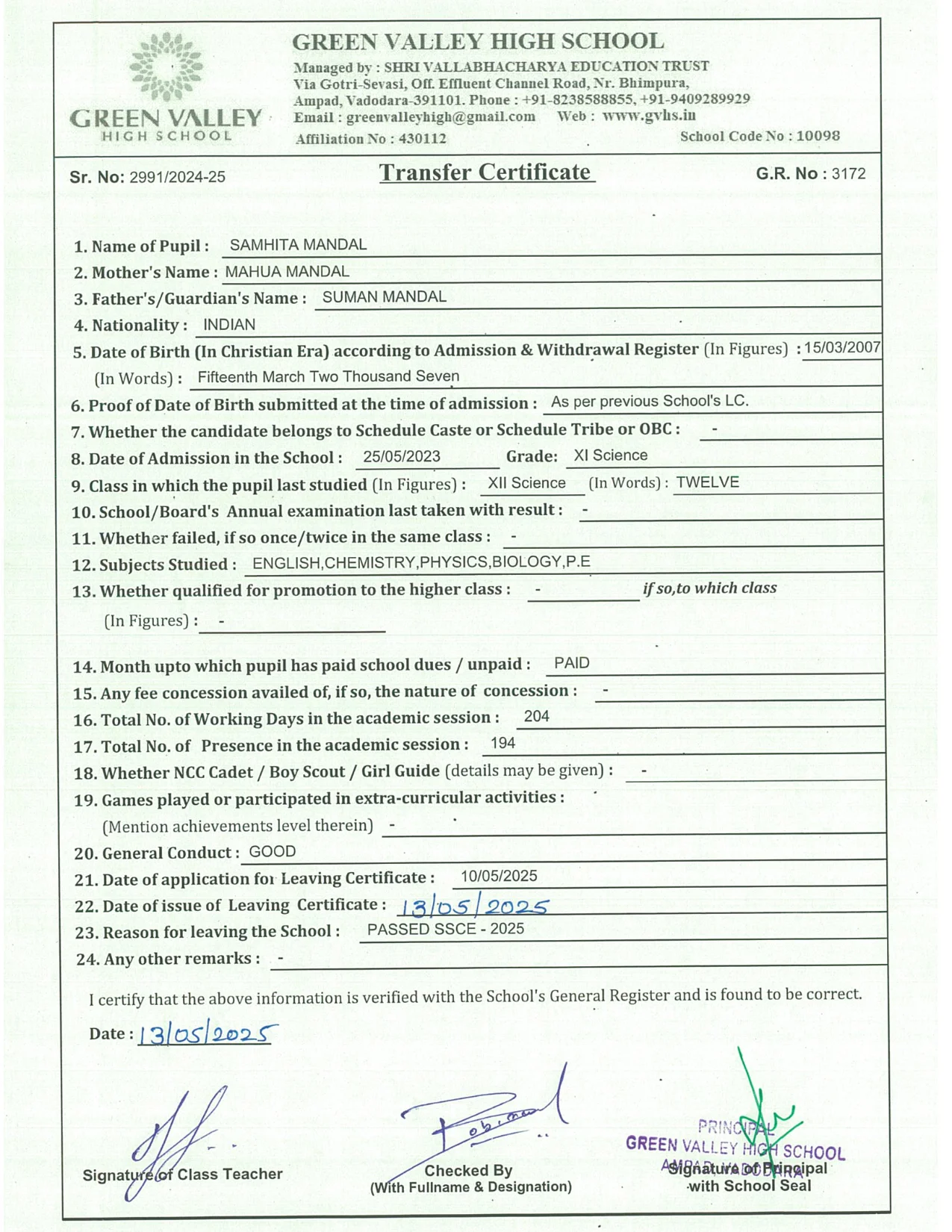 3172 - Samhita Mandal