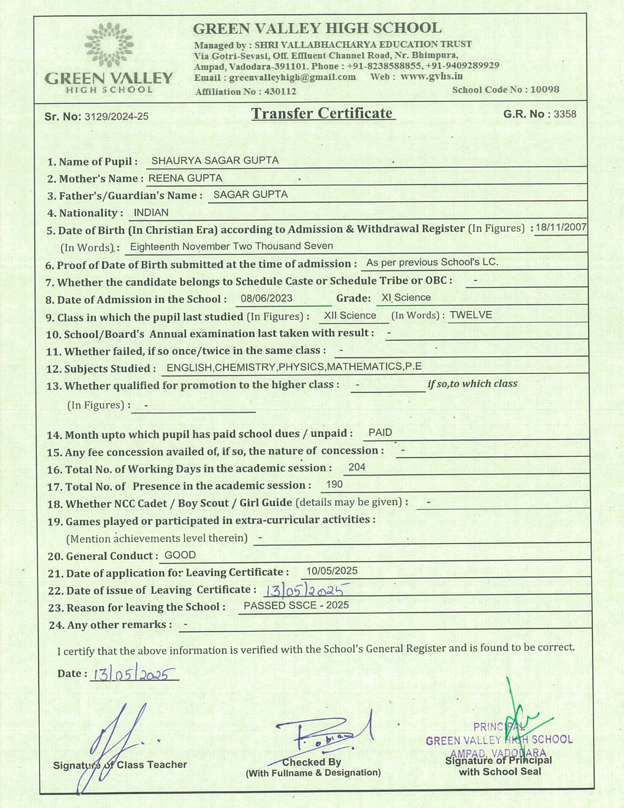 3358 - Shaurya Gupta