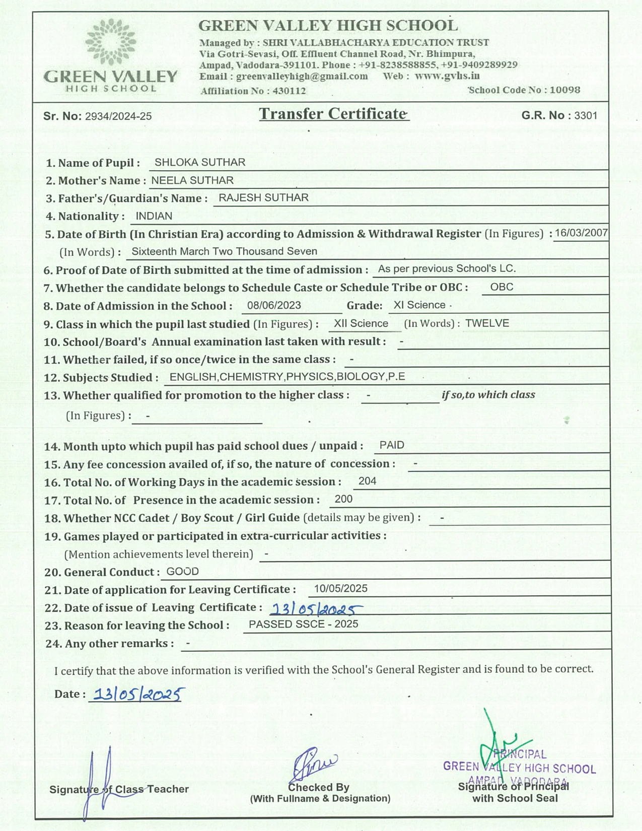 3301 - Shloka Suthar