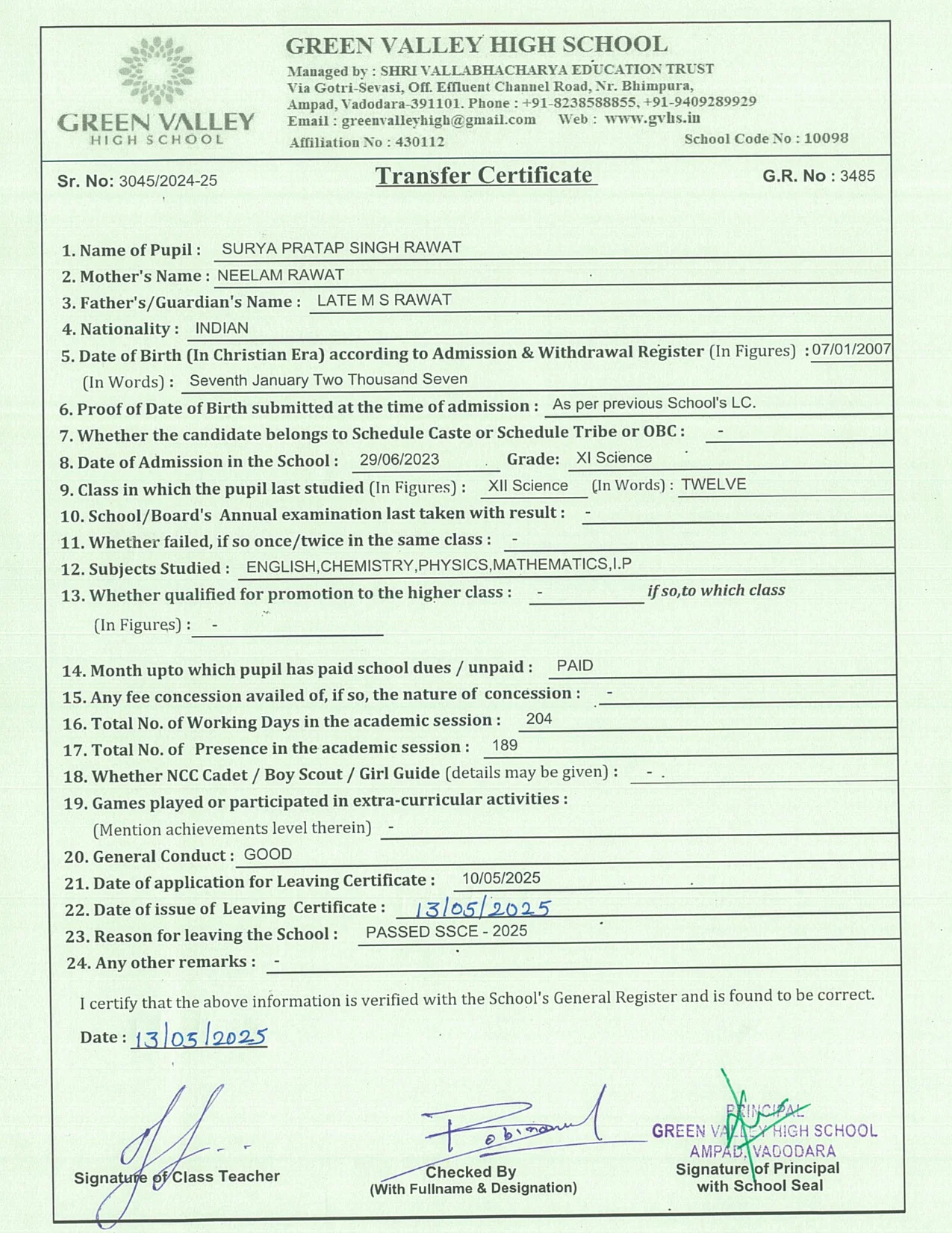 3485 - Surya Pratap Singh