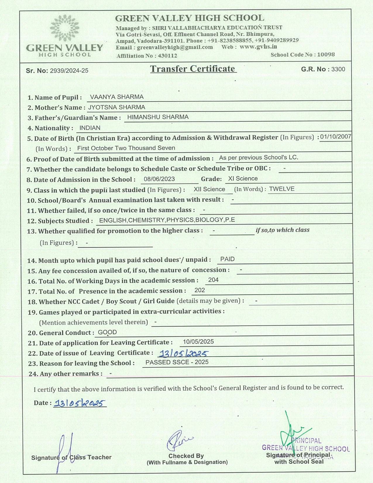 3300 - Vaanya Sharma