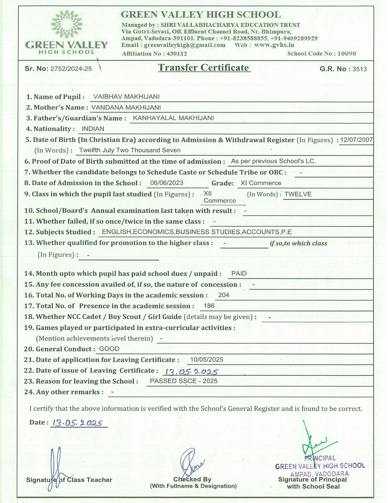 3513 - Vaibhav Makhijani