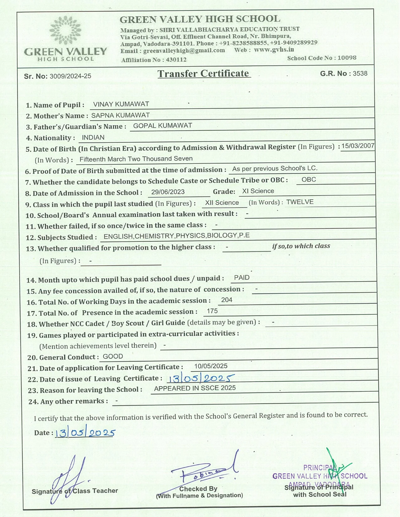 3538 - Vinay Kumawat