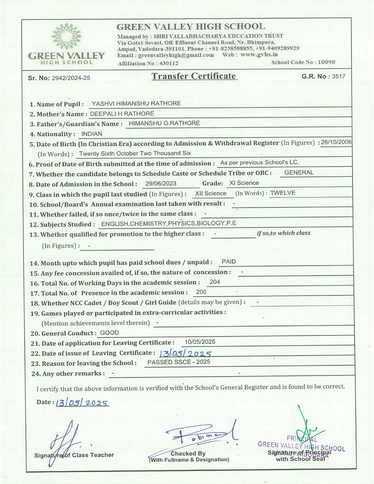 3517 - Yashvi Himanshu Rathore