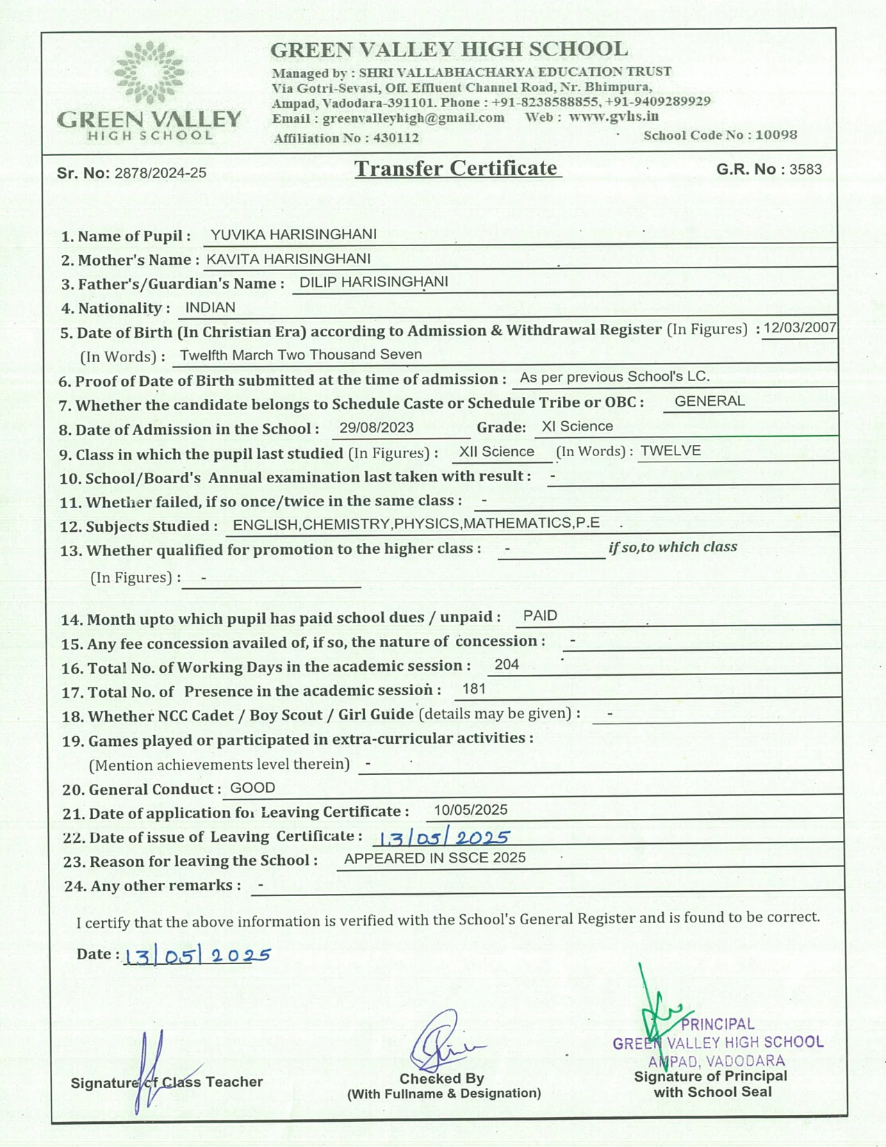 3583 - Yuvika Harisinghani